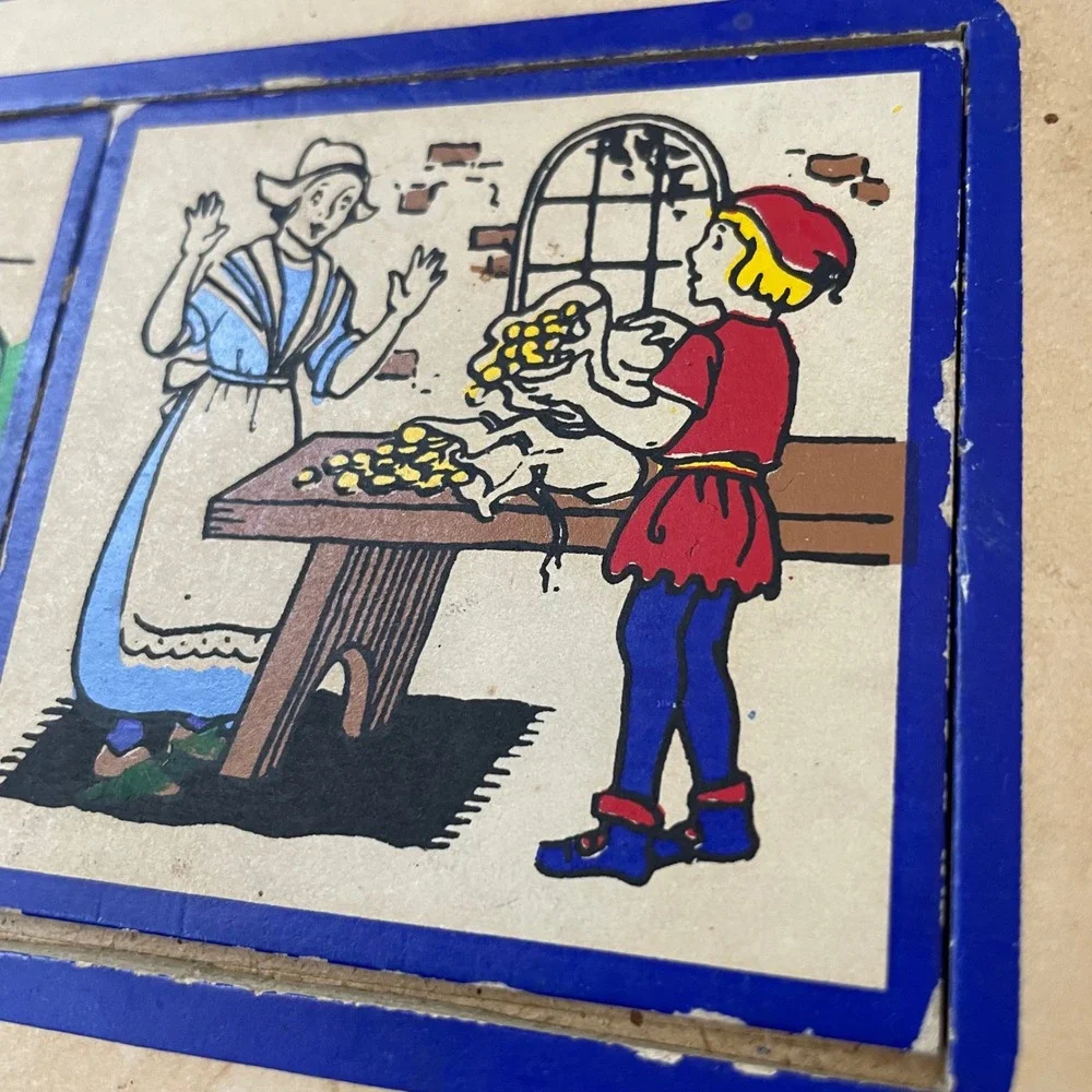 Vintage See-Quees by Judy Jack and the Beanstalk Wooden Sequence Puzzle 110124
